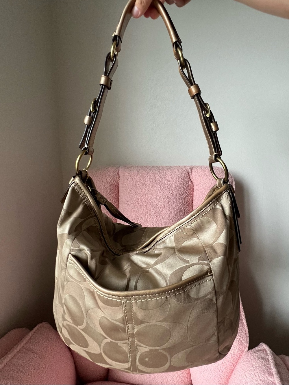 Vintage Coach Large Signature Hobo Bag - Picture 2 of 8